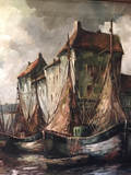 Vue sur port, C.R. Ronveaux, XXème