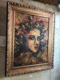 Portrait de femme aux fleurs