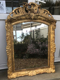 Miroir doré à la feuille d'or XVIIIème siècle