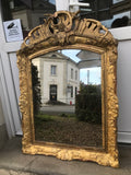 Miroir doré à la feuille d'or XVIIIème siècle