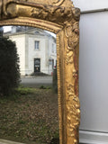 Miroir doré à la feuille d'or XVIIIème siècle