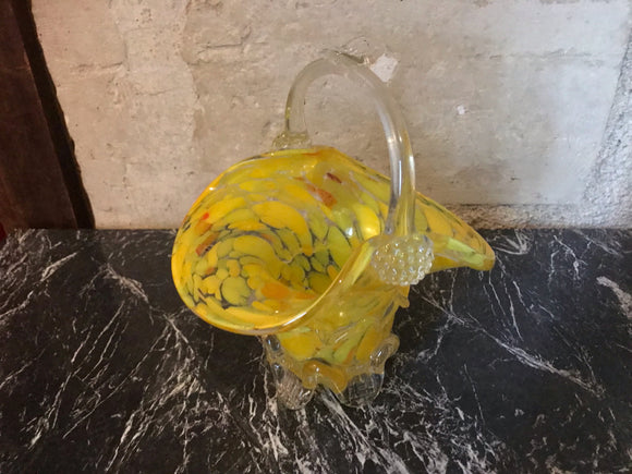 Vase panier en verre de Murano