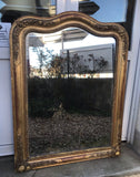 Miroir Louis-Philippe doré à la feuille d'or 109 x 72 cm