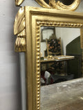 Miroir style Louis XVI doré la feuille