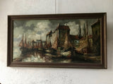 Vue sur port, C.R. Ronveaux, XXème