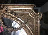 Miroir doré d'époque XIXème 174x116 cm.