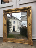 Miroir restauration doré à la feuille d'or 68,5 x 60 cm