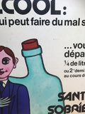 Affiche vintage prévention alcool d'après Schoumann