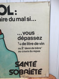 Affiche vintage prévention alcool d'après Schoumann