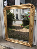 Miroir Louis-Philippe doré à la feuille 118 x 93 cm